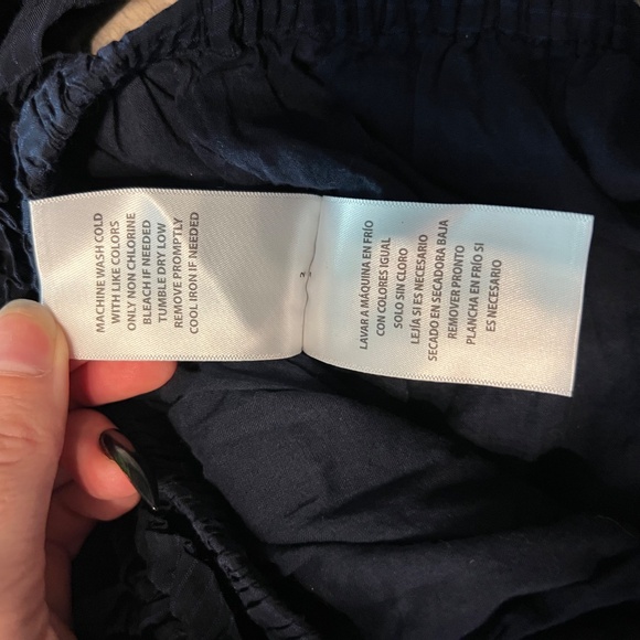 Idyllwind navy blue peasant blouse NWT - Picture 9 of 10